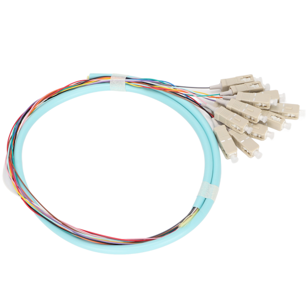 Fiberoptisk kabel 12 tråder keramisk hylse lav innsettingsdemping multimodus optisk fiber patchkabel for instrumentering