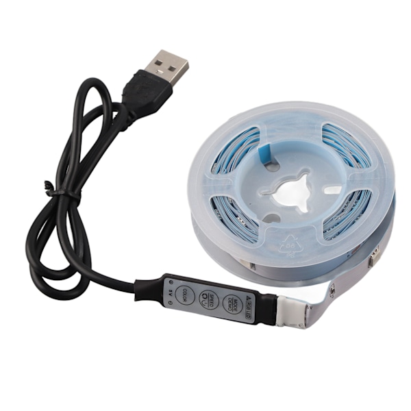 LED RGB-stripe lys 5V knappkontroll tape lys fargeendring USB-drevet stripe lys for soverom 4m / 13,1ft