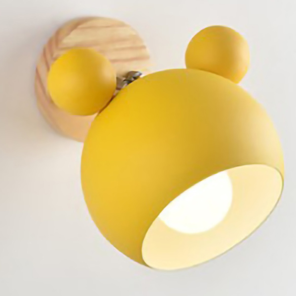 Vägglampa Enkel Cartoon Modell Kvarts Rumpa Söt Vacker Vägglampa för Sovrum Ingen Glödlampa Gul