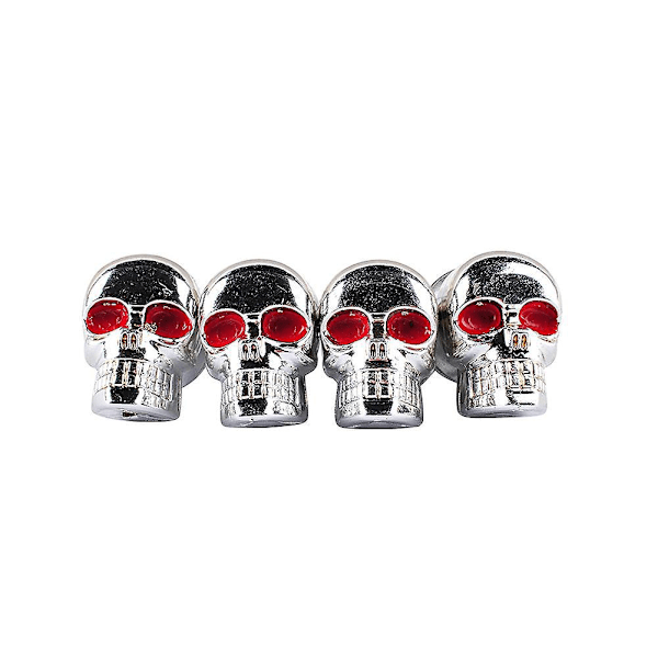 4 stk. 3D Skelet Motorcykel Nummerplade Skruefastgørere
