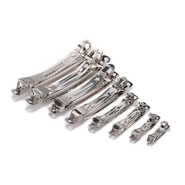10 st Metall Hårklämma Bas DIY Smyckeshantverk Verktyg Hårklämma Tillbehör för Hantverk 9.8cm