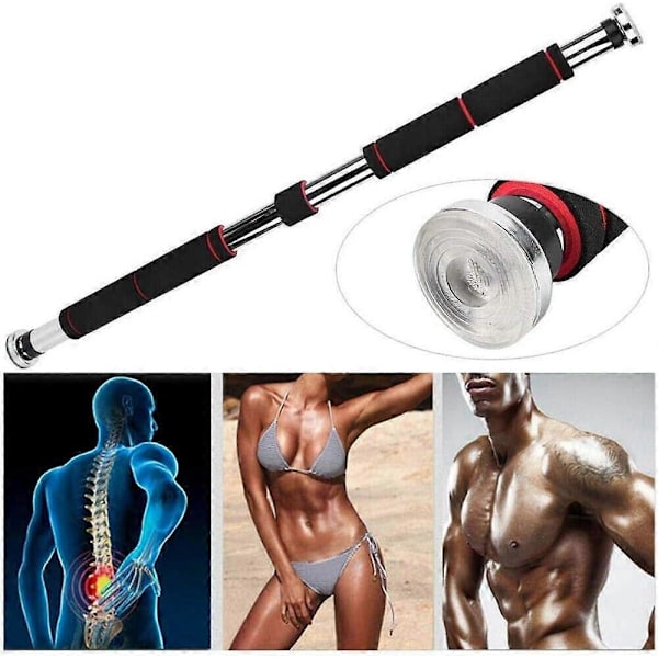 Dörrkarm Pull-Up Bar Hemmaträning Fitness Träning 60-100cm (Grå-Blå)