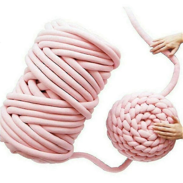 Kraftig Garn Jumbo Strik Kæmpe Arm Strikket Tæppe - 500g/1kg DIY Tyk Vævning Manuel Blå 1000g