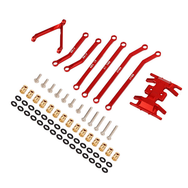 RC-ohjausjärjestelmän ohjaustankojen sarja Axial SCX24 1/24 Deadbolt AXI90081 B17 AXI00004 RC-auton päivitysosalle, punainen