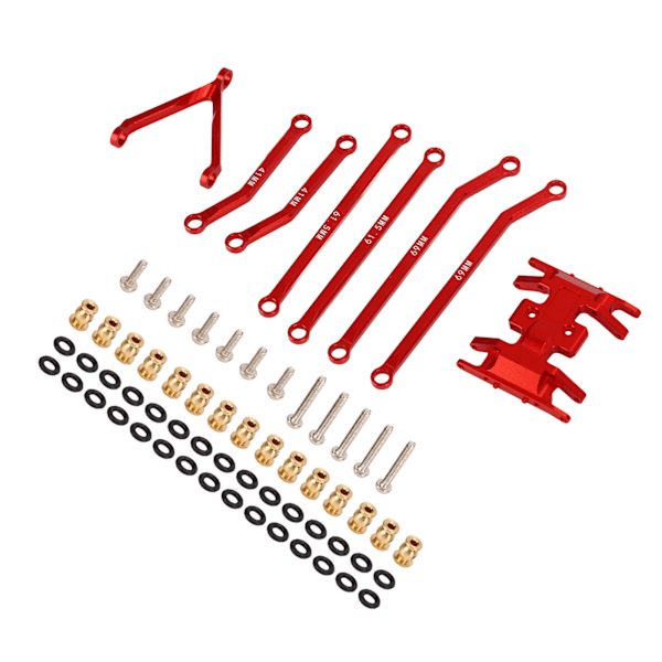 RC-styrstångsats för Axial SCX24 1/24 Deadbolt AXI90081 B17 AXI00004 RC-biluppgraderingsdel röd