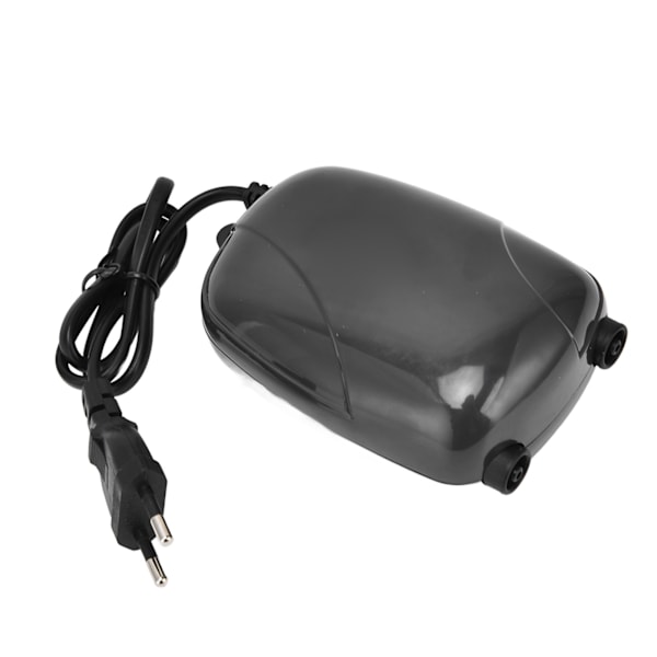 Akvarie Luftpumpe Fisktank Mini Oxygenpumpe Dobbelt Udløb med Tilbageslagsventil Rør EU 220V