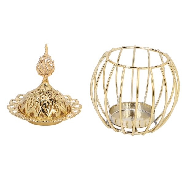 Røgelsebrænder Holder Dekorativ Guld Metal Røgelse Stick Stand Bakke til Halloween juledekoration Display
