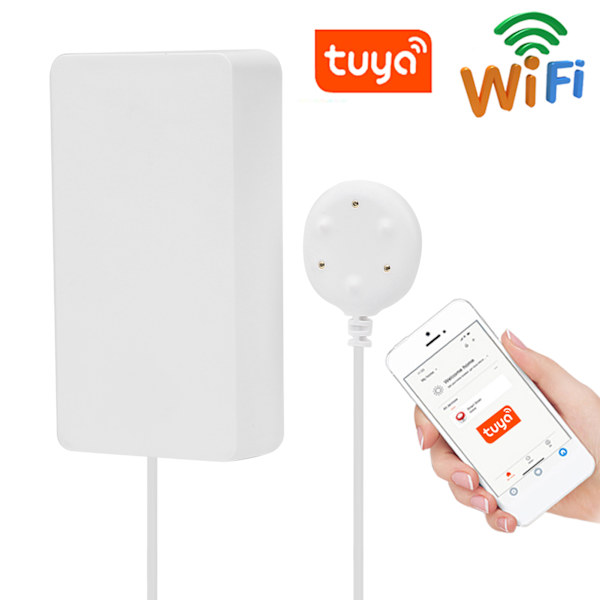 WIFI Vattenläckagedetektor Översvämningsnivåsensor Smart bräddlarm Hemsäkerhet för Tuya