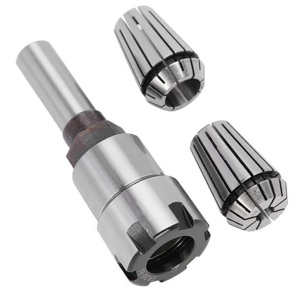 3 stk. spændepatron fræser (6,5 mm+13 mm) + forlængerstang 1/2 skaft CNC drejeværktøj