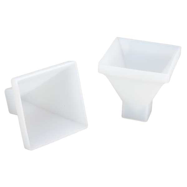 2 st pyramidformar DIY kristall epoxiform stor pyramid silikon handgjord epoxihartsform heminredning