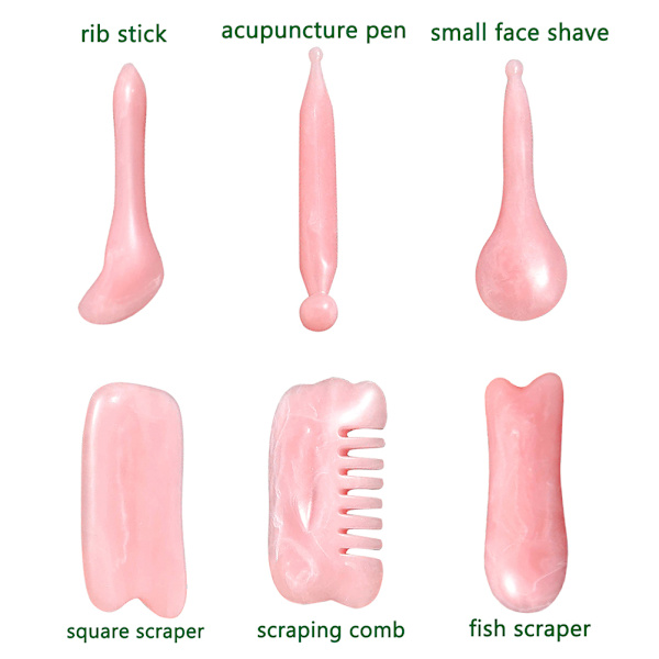 Gua Sha -raapimis- ja hierontatyökalusarja - hartsista valmistetut Gua Sha -kasvovälineet - Guasha-levy - terveydenhoito - kauneudenhoito - Guasha-kaavinlevy akupunktioon