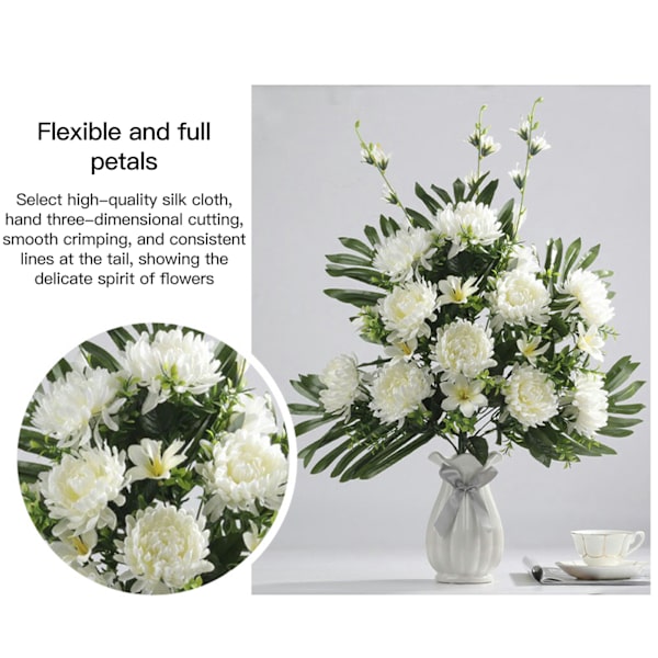 19 hoder krysantem offerblomster Kunstige blomster for offer og gravfeiing