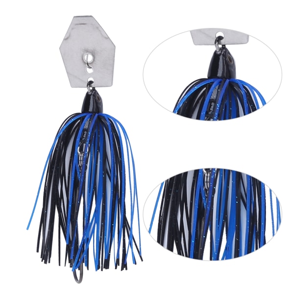 10cm 11g metallbete Paljett botten Skägg Lure Fiskedrag Fiskredskap Tillbehör6 st/ set