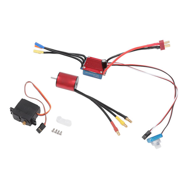S2430 5800KV Børsteløs Motor 25A Børsteløs ESC 2.2KG Metall Servosett for 1/16 1/18 RC Bil