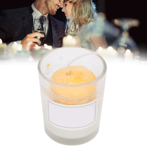 Glass Cup Aromaterapi Duftlys Bankett Bryllups Lysestake Hjemmedekorasjon Gul