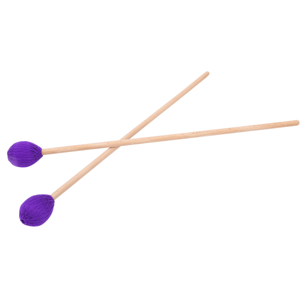 1 par Marimba Stick Mallets Bøk Håndtak Xylofon Instrument tilbehør Blandet garn Lilla