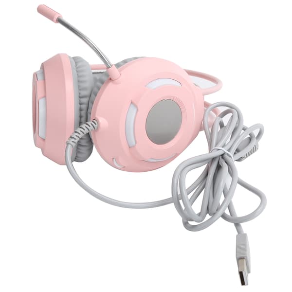 AJAZZ Over-Ear Hovedtelefoner 7.1 Stereo Lyd Støjreducerende Kablet Headset med USB-interface Pink