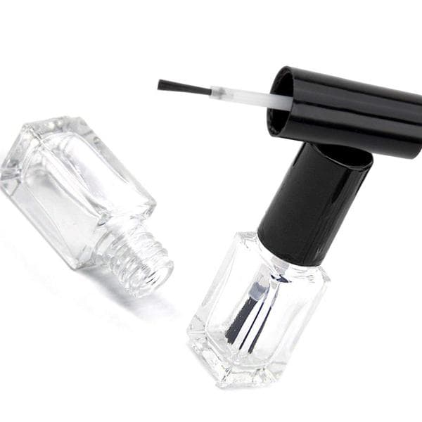 Tomme klare neglelakflasker med pensel (5ml 5-pak)