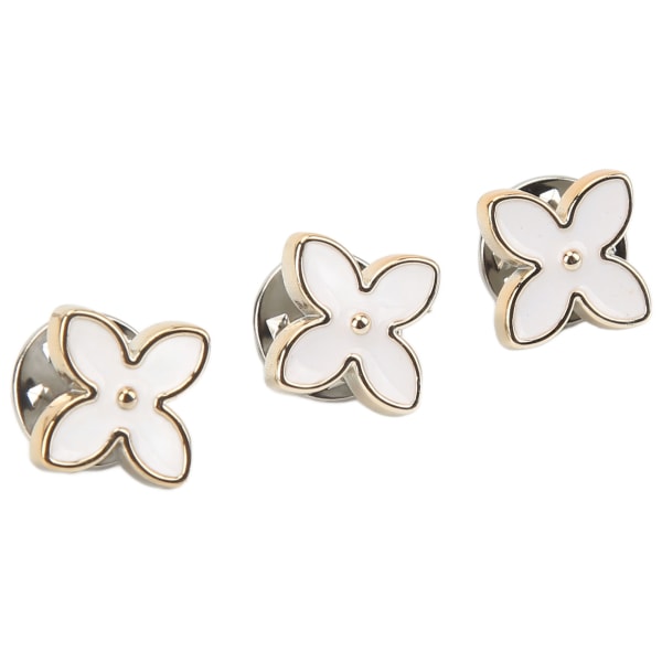 150 stk Kvinder skjorte Broche knapper Hvid Blomster Style Stærk Metal Plast Cover Up knapper til læder syning DIY