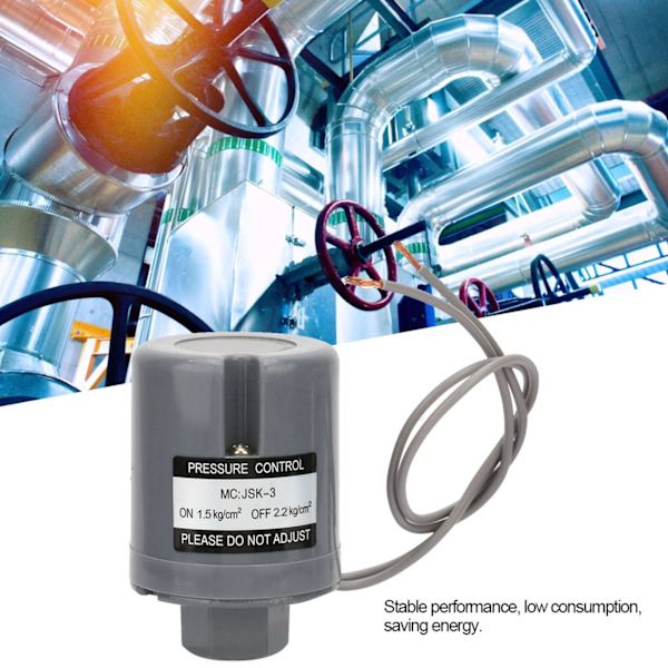 220V G3/8" indvendigt gevind automatisk vandpumpetrykkontaktcontroller (1,5-2,2 KGF /c㎡)