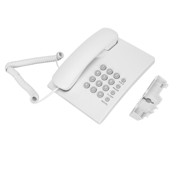 Skrivebordsmontert telefon med siste nummer-valg, P/T-modus, ledning, fasttelefon for hjem og hotell