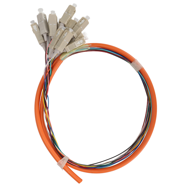 Fiberoptisk kabel 1 meter 12 tråder multimodus lav innsettingsdemping keramisk hylse patchkabel for telekommunikasjon