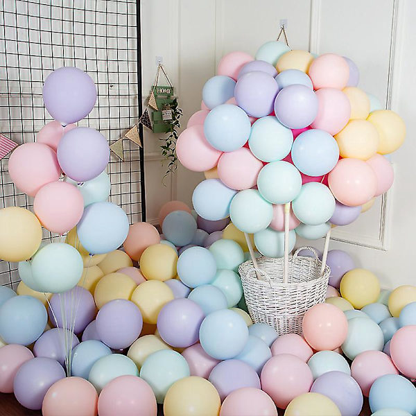 Stora Runda Latexballonger - 100-pack för Påsk, Födelsedag, Bröllop, Baby Shower Dekoration
