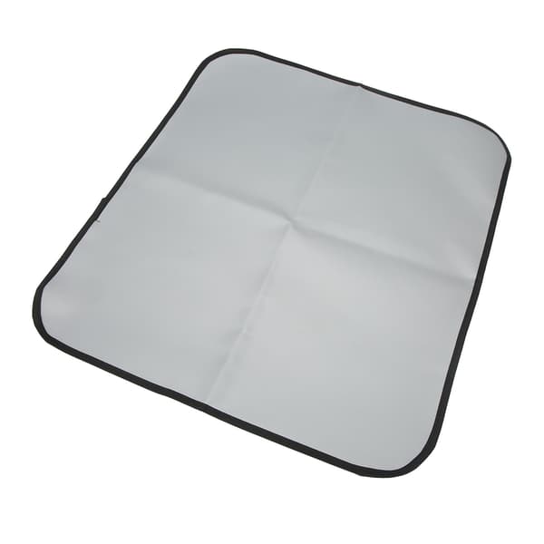 Picknick Eldstadfilt Silikonbelagd Glasfiber Grå Flikad Hörn Flamskyddad Matta för Camping M