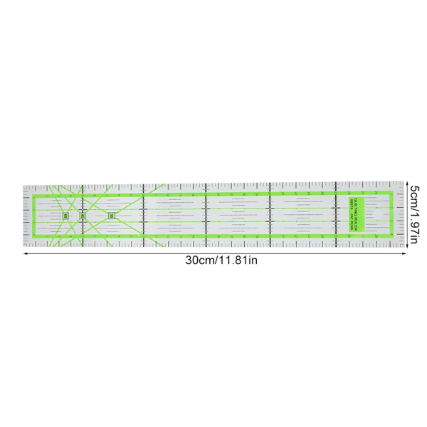 5*30 cm høj gennemsigtig skræddersyer Quilting værktøj DIY syning lineal