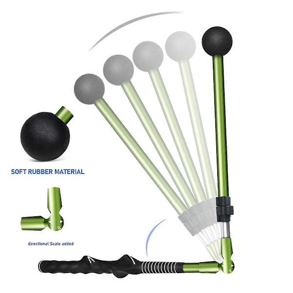 Golf Swing Trainer Træningshjælp Justerbar Golf Træningshjælp Sort