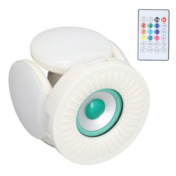 Deformerbar lampa RGB-färg Ljus Justerbar vinkel Fällbar design Fjärrkontroll Högtalarljus 85‑265V