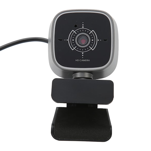 USB Webcam 1080P 30FPS Støyreduksjon Dobbel mikrofon Roterbart Plug and Play PC-kamera for stasjonær bærbar PC Videochat