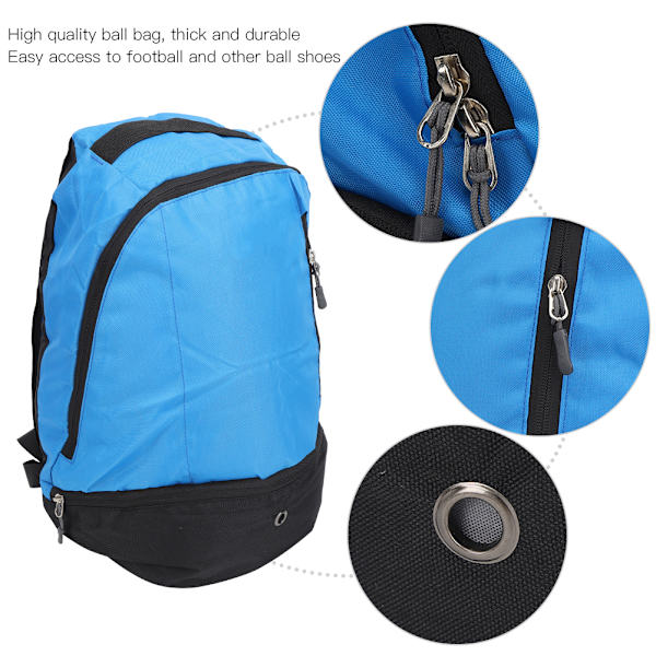 1 kpl nylon monitoimilaukku ulkoilureppu jalkapalloon, koripalloon, HikingBlue