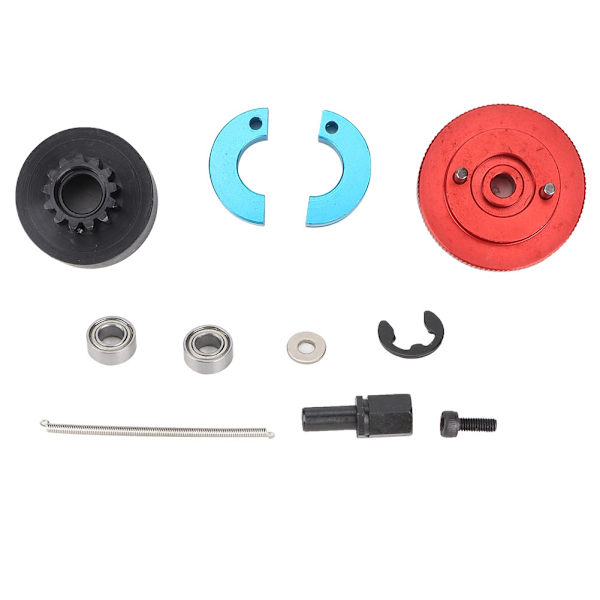 1 sett 13T svinghjulhastighetsclutchvariatorsett Klokkefjærer Passer for 1/10 RC Nitro-motor (rød)