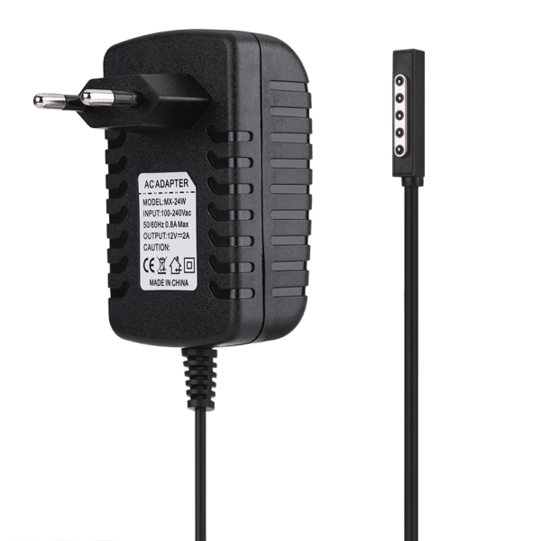 12V 2A Strømadapter Tabletlader for Microsoft Surface RT/ RT2 med EU-kontakt 100-240V