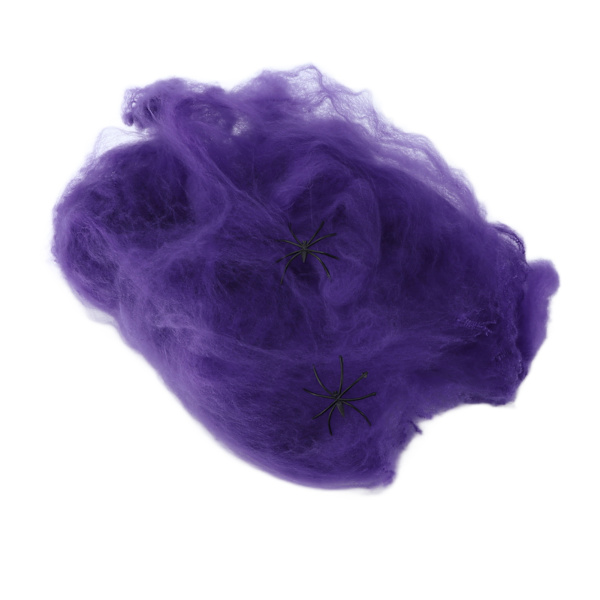 5 kpl Hämähäkinseittiä Kauhea Vivid Skaalautuva Halloween Koriste Tarvikkeet Sisä- Ja Ulkokäyttöön Violetti