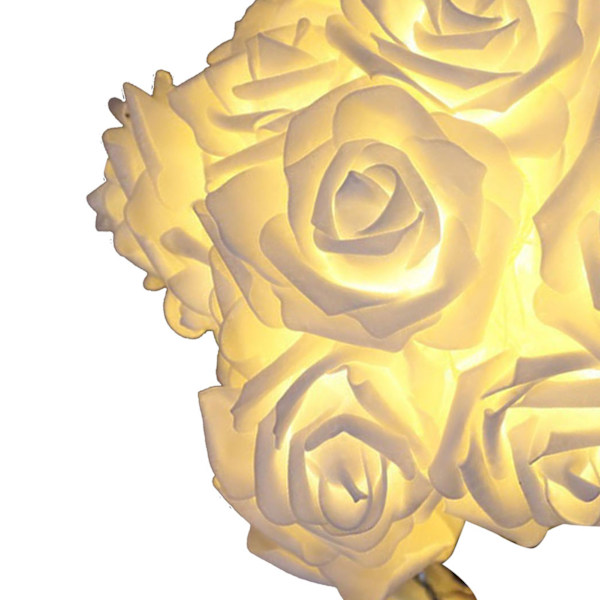 LED-rosblomster ljusslinga Simulerade rosblommor Fe-ljusslingor för bröllop Hemfest Dekoration 20 lampor 9,8ft