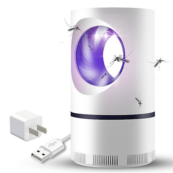 Elektrisk Myggfälla Lampa USB-driven Barnvänlig Sugfläkt Ingen Zapper