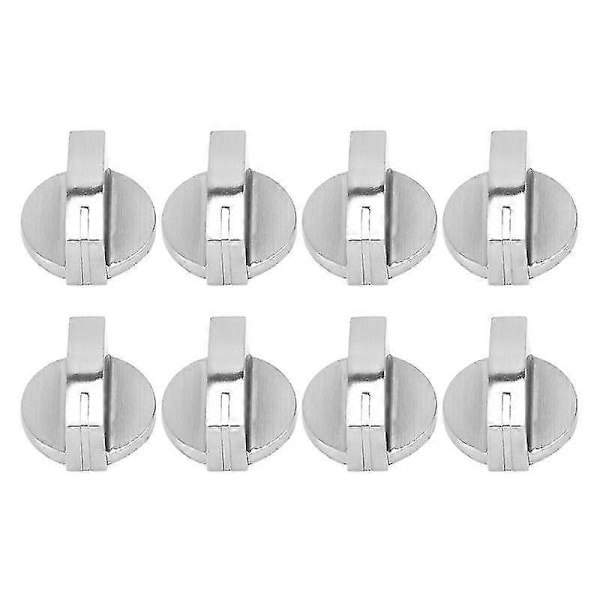 8 stk. Metall 8 mm Universal Gasskomfyr Kontrollknapper Adaptere Ovnsbryter Matlagingskontroll Låser Gassstopper