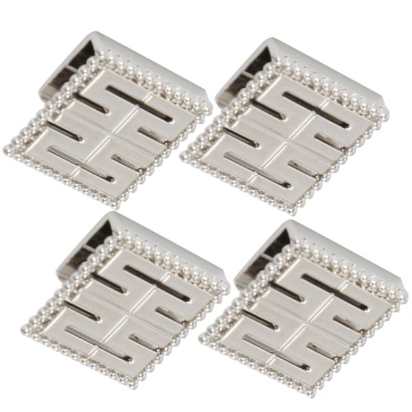 4 Set Metall Dekorativt Spänne Karaktär Läder Varor Bagage Jeans DIY TillbehörSilver B01-51-52065