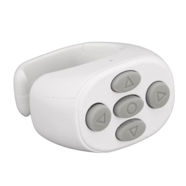 Bluetooth-fjernkontroll multifunksjonell ringdesign trådløs telefon-selfie-utløser for hjemmet, hvit