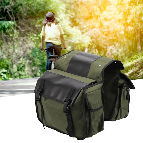 Cykel Bagagebærer Bag Pakke Mountainbike Bagagerum Opbevaring Organizer Cykling TilbehørMilitær Grøn Gratis Størrelse