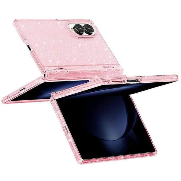 Compatible with Samsung Galaxy Z Fold8 Case Glitter Powder Shiny Soft TPU + Hard PC Back Cover Pink