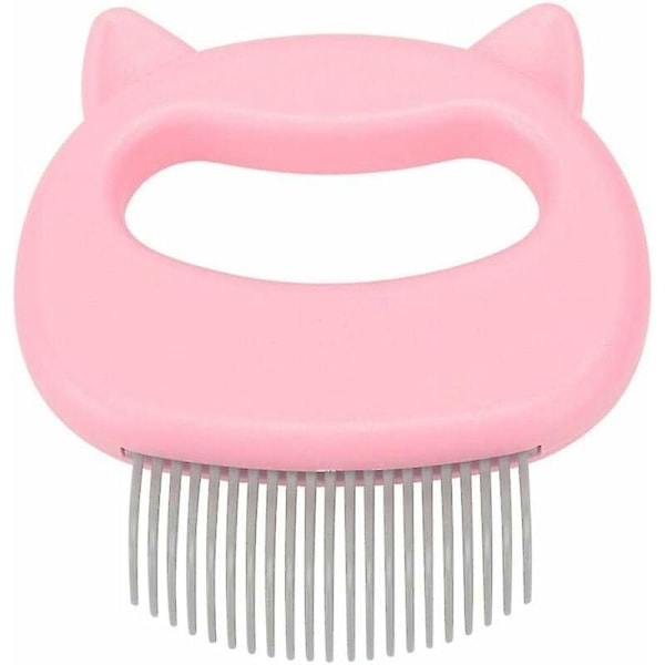 Kæledyr Kat Hund Skal Kam, Pleje Hårfjerning Fældnings Rengøringsbørste til Små Mellemstore Hunde Katte (Pink)