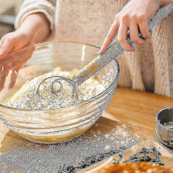 Dansk Dejpisker Brødblander, 3 stk. Rustfrit Stål Hollandsk Piskeris Til Kage Dessert Brød Pizza Dej