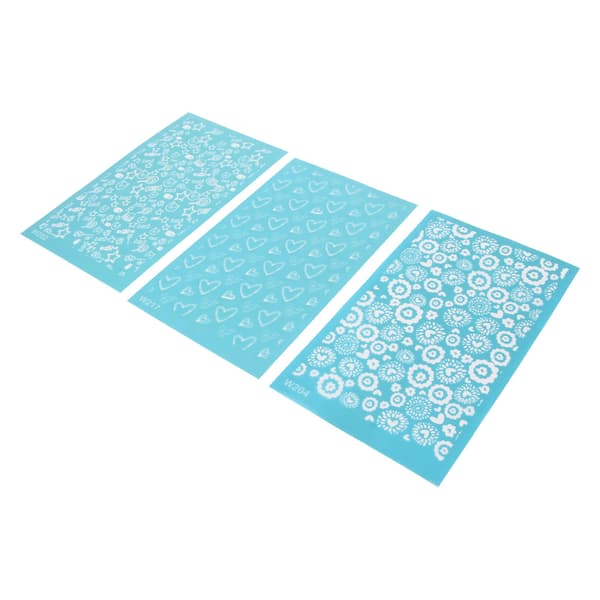 Polymerlera Silkscreen Stenciler DIY Återanvändbart Silkscreen Tryckkit för Smycken Lerörhängen Dekoration 202, 204, 217