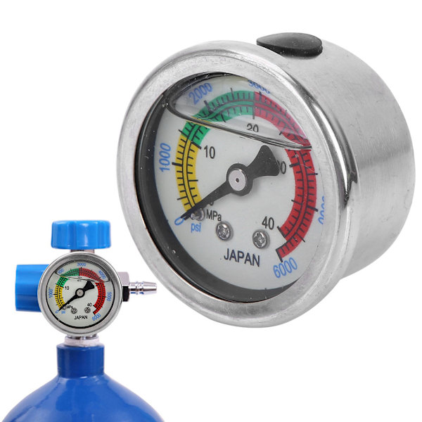 0-6000PSI 0-40MPa Ilmapumppu Paine Mittari Sukelluslaitteet Manometri Mitta
