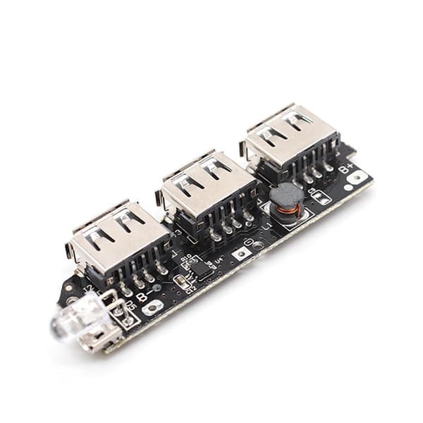 5V 1A/2.1A USB-opladningsmodul 3 USB Mini-opladningsmodul til 18650-batterier