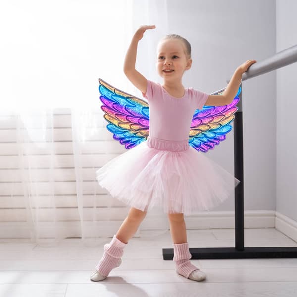Englevinge Barn Englekostyme Prinsesse Cosplay Rekvisitt for Halloween Julebursdagsfest