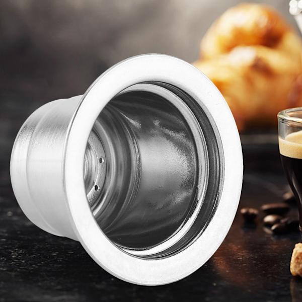 Genanvendelig Kaffe Kapsel i Rustfrit Stål Kompatibel med Nespresso Kaffe Maskine